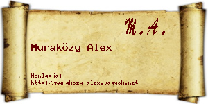 Muraközy Alex névjegykártya