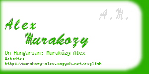 alex murakozy business card