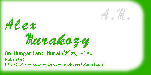 alex murakozy business card